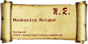 Moskovics Roland névjegykártya